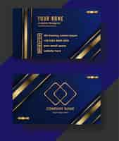 Free vector luxury gold busines card