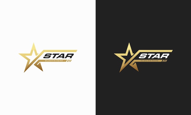 Luxury gold star logo designs template, elegant star logo designs, fast star logo designs concept