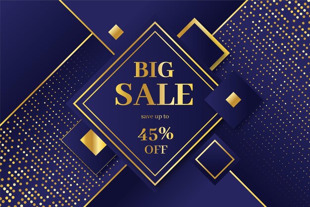 Luxury golden big sale background