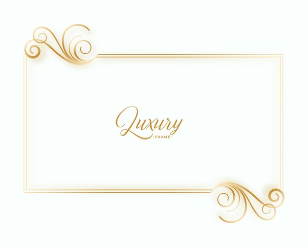 luxury golden floral frame background