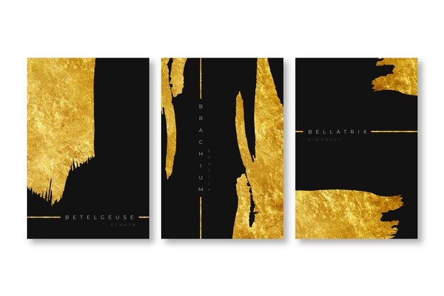 Luxury golden foil covers template