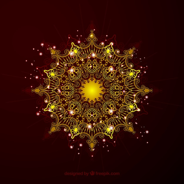 Free vector luxury golden mandala background