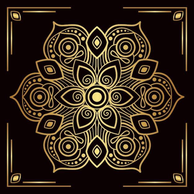 Free vector luxury golden mandala background