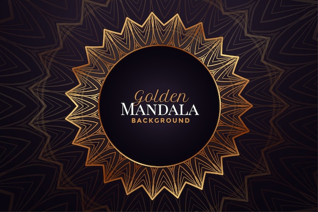 Free vector luxury golden mandala decorative pattern background