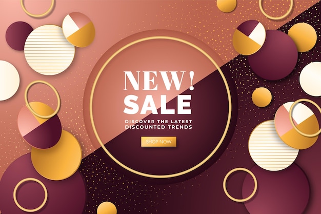 Free vector luxury golden new sale background