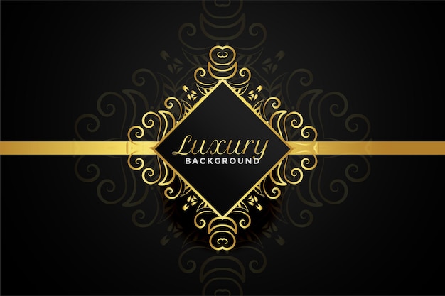 Free vector luxury golden ornamental background design