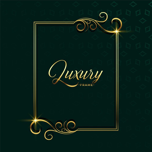 Luxury golden ornamental floral frame background