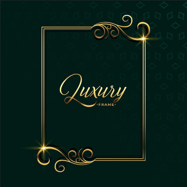 Luxury golden ornamental floral frame background