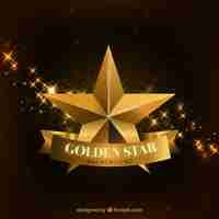 Free vector luxury golden star background