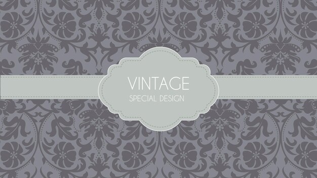 luxury grey retro ornamental background