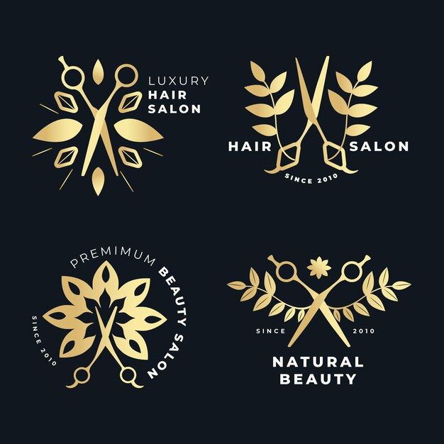 Роскошная коллекция логотипов парикмахерской