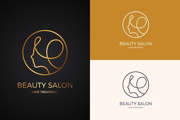 Luxury hair salon logo collection