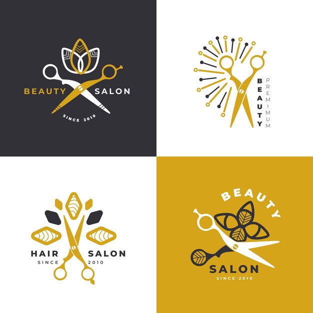 Luxury hair salon logo collection