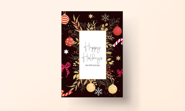 Free vector luxury hand drawn merry christmas card