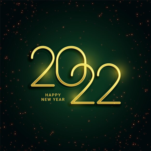 럭셔리 새해 복 많이 받으세요 2022 황금 인사말 카드 디자인