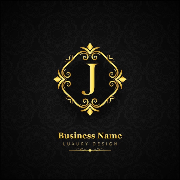 Free vector luxury letter j logo