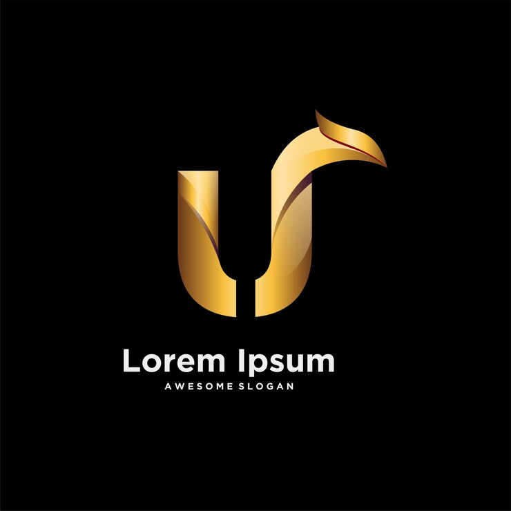 Free Vector luxury letter logo gradient design illustration