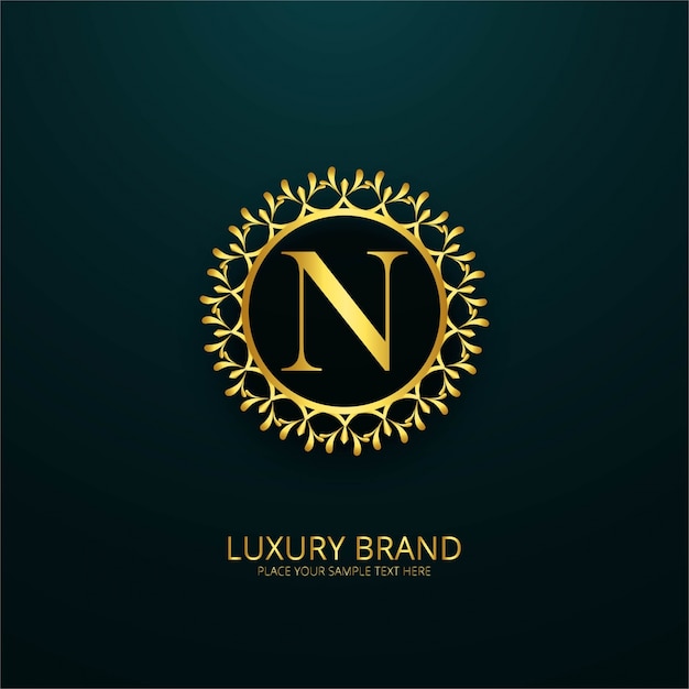 Бесплатное векторное изображение Блестящий золотой цветочный логотип фон