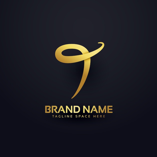 Free vector luxury letter t logo design