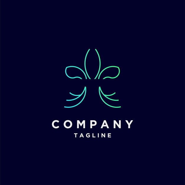 Luxury line logo company gradient design