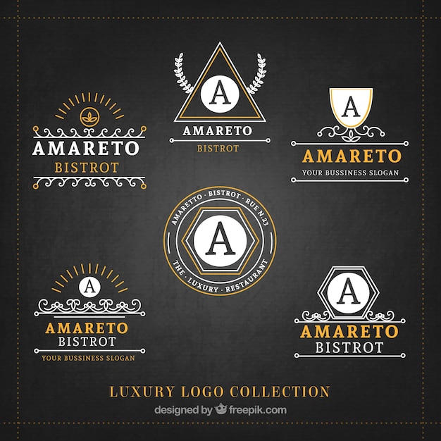 Free vector luxury logo collection