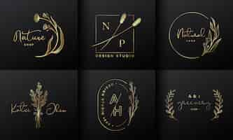 Free vector luxury logo design collection for branding, coporate identity