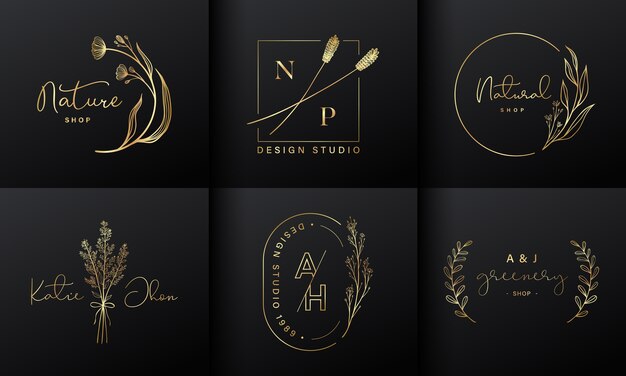 Luxury logo design collection for branding, coporate identity