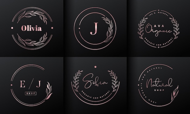 Free vector luxury logo design collection.