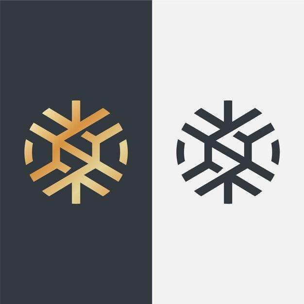 2つのバージョンの高級ロゴ