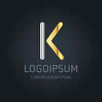 Free vector luxury logo with the letter k