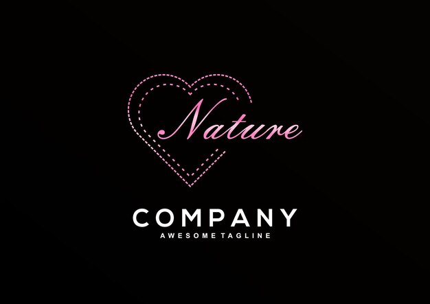 Luxury Love Natural logo design collection