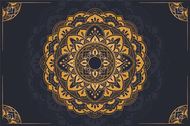 Free vector luxury mandala background concept