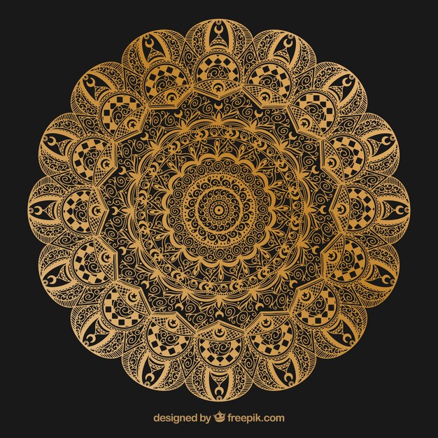 Luxury mandala in golden color