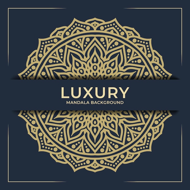 Luxury mandala ornamental background in gold color