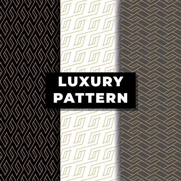 Luxury Monogram Seamless Pattern with Gold Color
