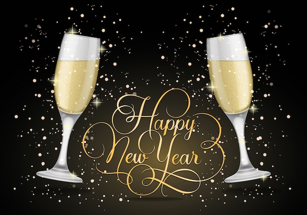 Free vector luxury new year background