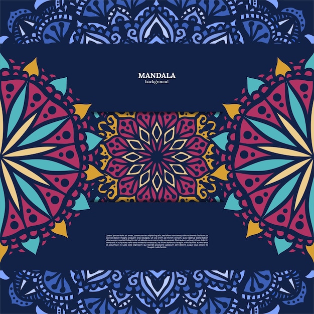 Free vector luxury ornamental colorful mandala design background