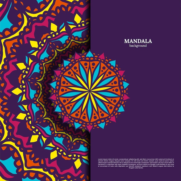 Luxury ornamental colorful mandala design background