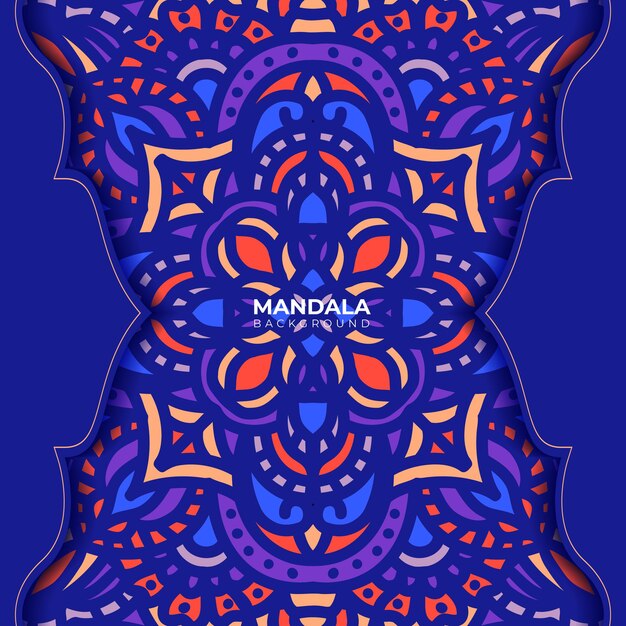 Luxury ornamental colorful mandala design background