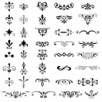 Free vector luxury ornamental elements collection