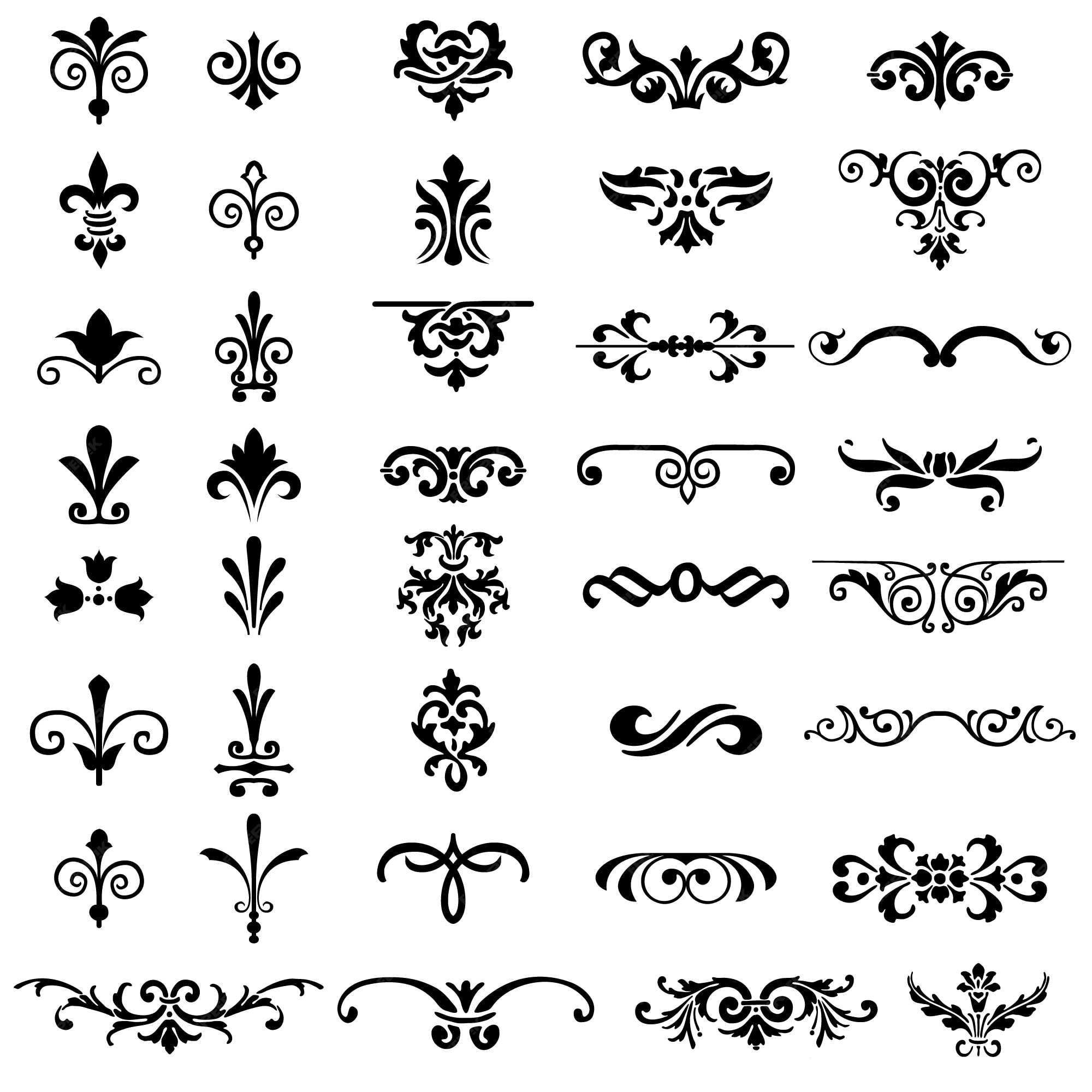 Free Vector | Luxury ornamental elements collection
