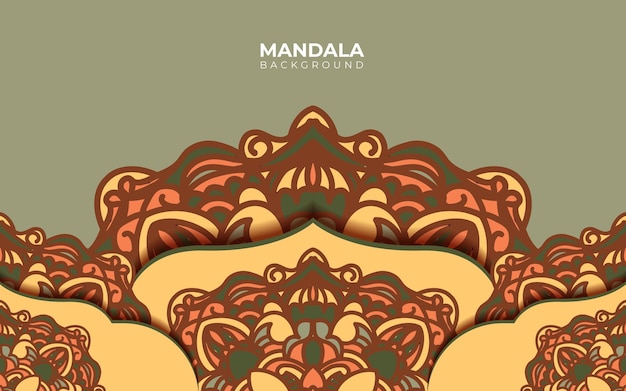 Sfondo di design mandala ornamentale di lusso