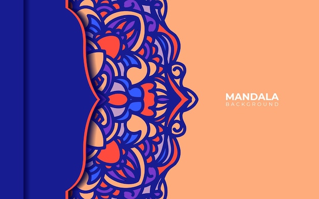 Vettore gratuito sfondo di design mandala ornamentale di lusso