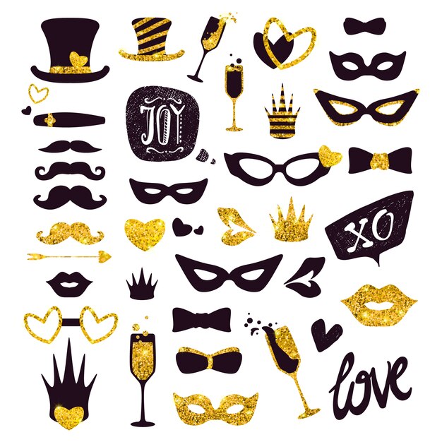 Luxury party masks and complements collection