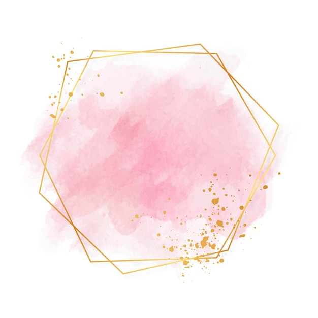 Роскошная пастельно-розовая золотая рамка