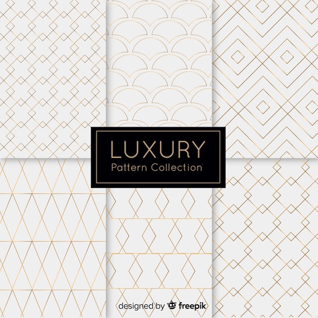 Free vector luxury pattern collection background