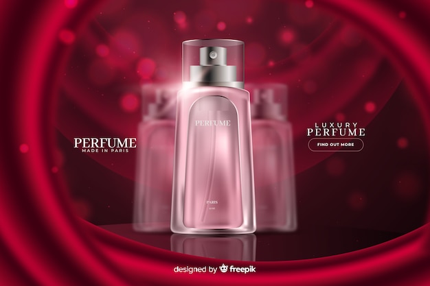 Free vector luxury perfume ad