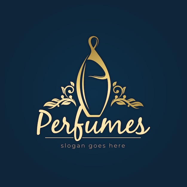 Free vector luxury perfume logo concept