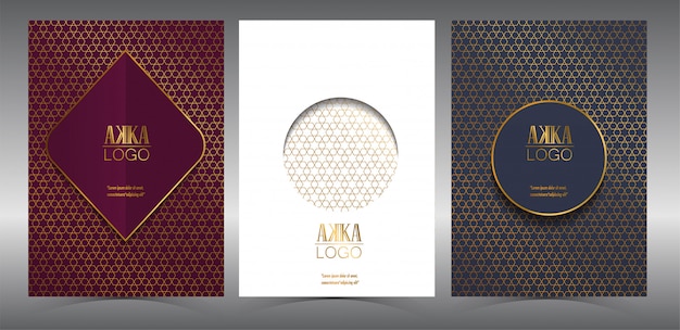 Luxury premium cover menu design geometric