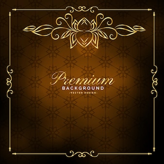 Luxury premium golden vintage background design